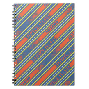 Ted Lasso Fútbol is Life Stripe Pattern Notebook