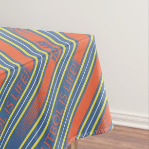 Ted Lasso Fútbol is Life Stripe Pattern Tablecloth