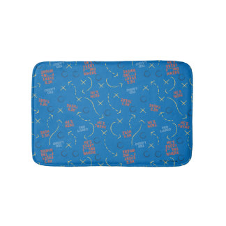 Ted Lasso | He's Here He's There Playbook Pattern Bath Mat