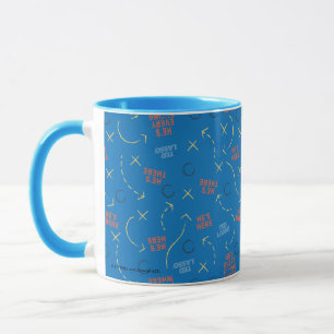 Ted Lasso He's Here He's There Playbook Pattern Mug