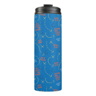 Ted Lasso | He's Here He's There Playbook Pattern Thermal Tumbler