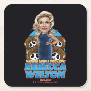 Ted Lasso Rebecca Welton Bobblehead Square Paper Coaster