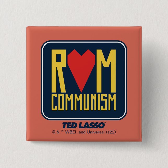 Ted Lasso | Rom Communism Graphic 15 Cm Square Badge (Front)