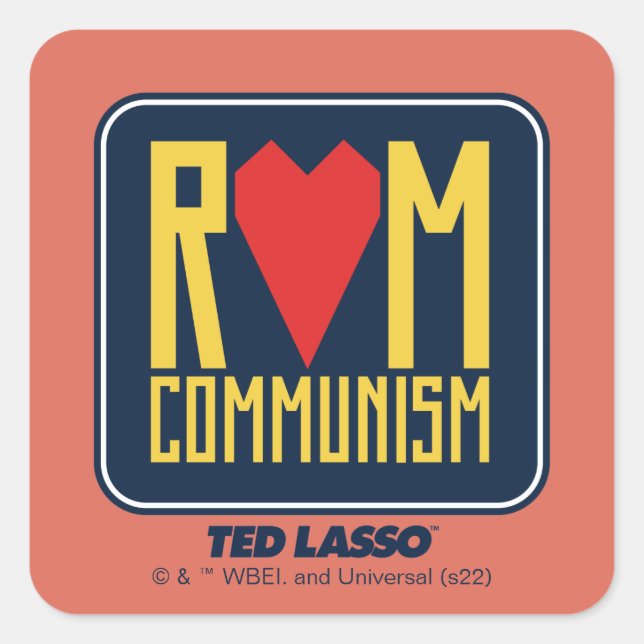 Ted Lasso | Rom Communism Graphic Square Sticker (Front)
