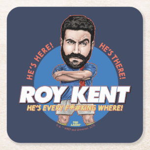 Ted Lasso   Roy Kent Bobblehead Square Paper Coaster