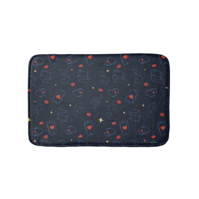Ted Lasso | Tea and Biscuit Icon Toss Pattern Bath Mat (Front)