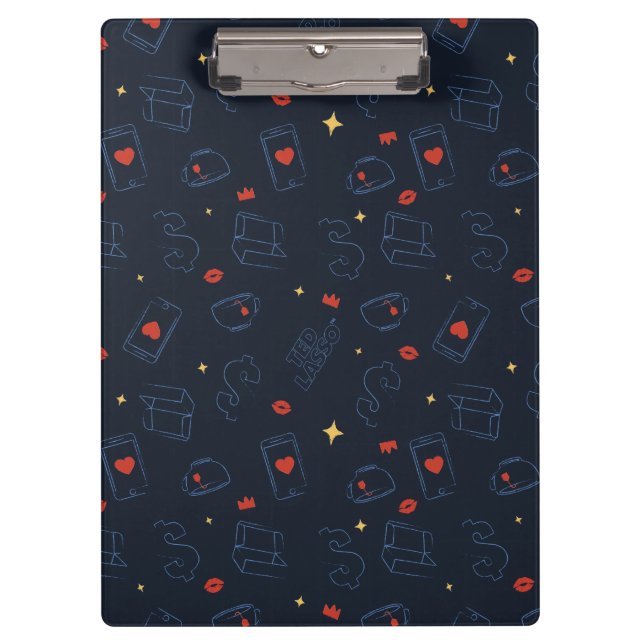Ted Lasso | Tea and Biscuit Icon Toss Pattern Clipboard (Front)