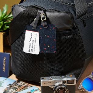 Ted Lasso   Tea and Biscuit Icon Toss Pattern Luggage Tag