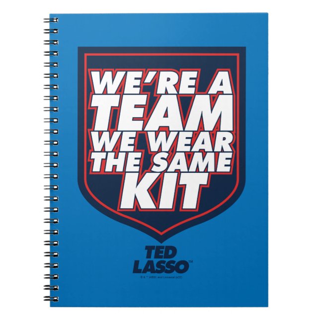 Ted Lasso | We're A Team Typography Graphic Notebook (Front)