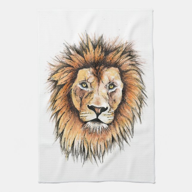 Ted the Lion Tea Towel (Vertical)