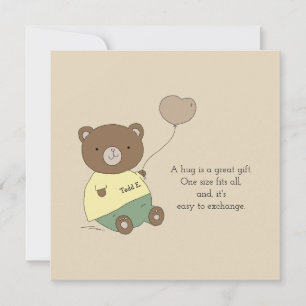 Tedd E. Bear Hugs Khaki Tan Personalised