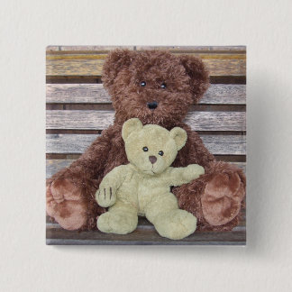 Teddies badge. 15 cm square badge