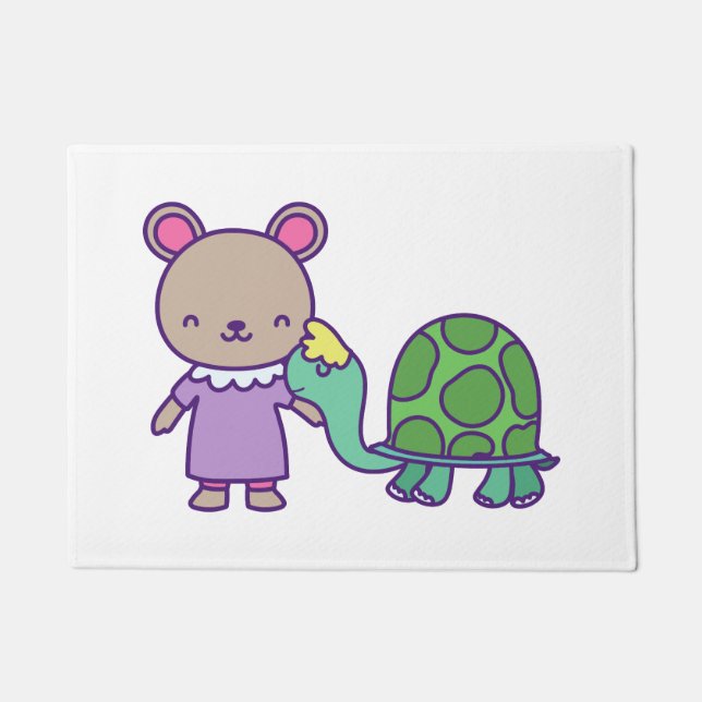 teddy and turttle doormat (Front)