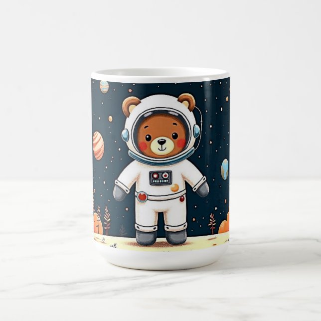 Teddy Astronaut Planet Stroll Coffee Mug (Center)