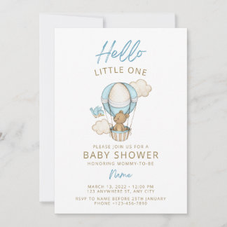 teddy baby shower invite 