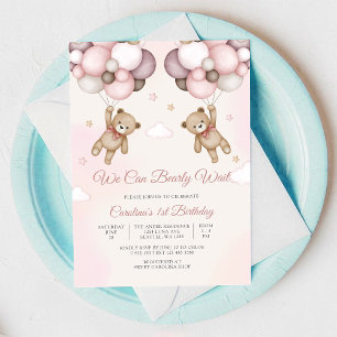 Teddy Bear 1st Birthday Invitation