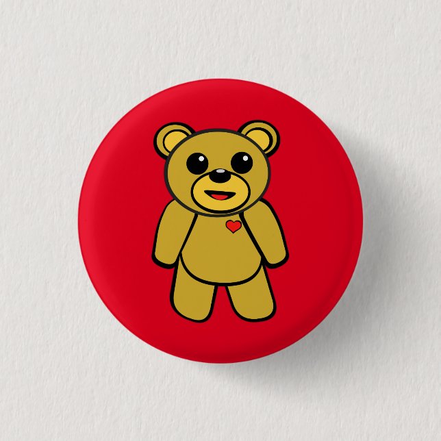Teddy Bear 3 Cm Round Badge (Front)