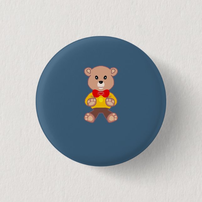 Teddy Bear  3 Cm Round Badge (Front)