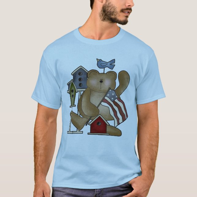 Teddy Bear 4th of July T-shirts (Front)