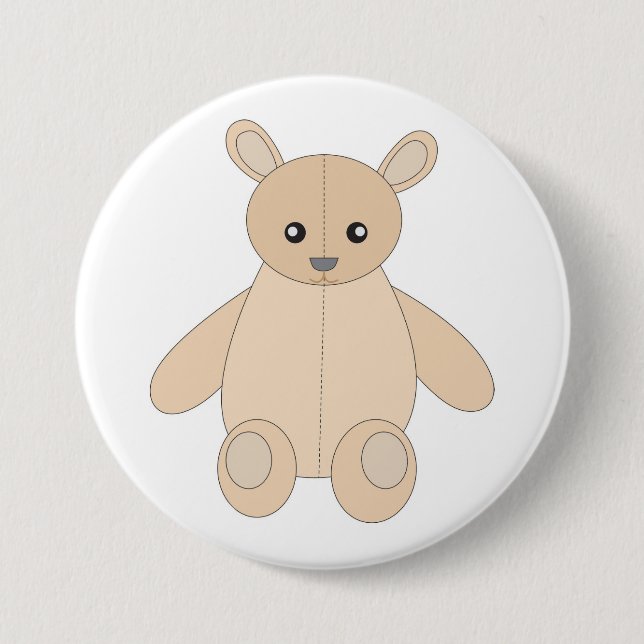 Teddy Bear 7.5 Cm Round Badge (Front)