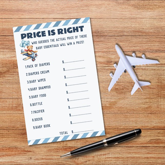 Teddy Bear Aeroplane Boy Baby Shower Price Is Righ (Creator Uploaded)