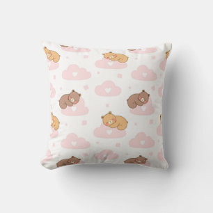 Teddy Bear and Clouds Cushion – Soft Decoration fo
