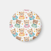 Teddy bear and flowers