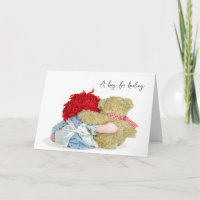 Teddy Bear and Rag Doll Get Well Soon 