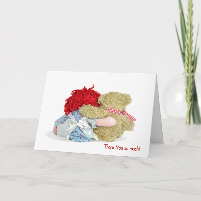 Teddy Bear and Rag Doll Thank You (Front)
