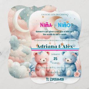 Teddy Bear and Stars Baby Shower Custom