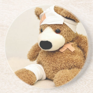 teddy bear animal custom personalise coaster