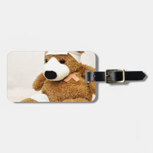 teddy bear animal custom personalise luggage tag