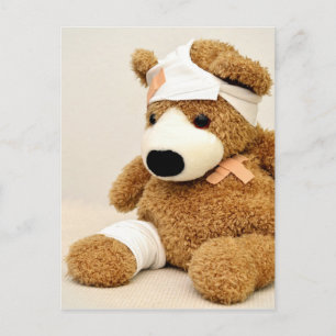 teddy bear animal custom personalise postcard