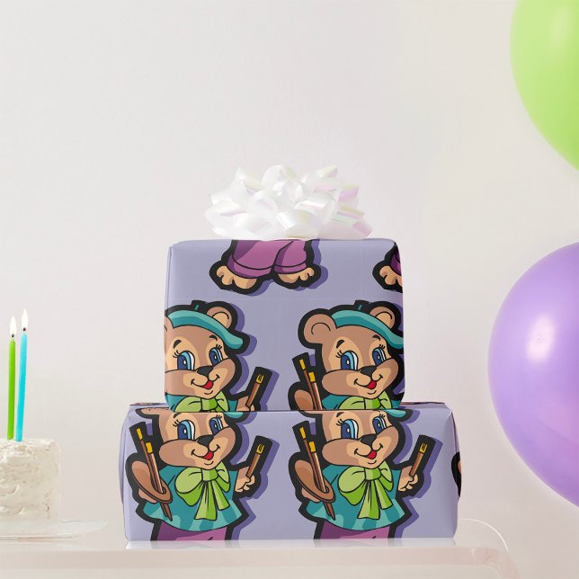Teddy Bear Artist Wrapping Paper (Creator Uploaded)