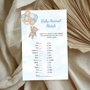 Teddy Bear Baby Animal Match Game