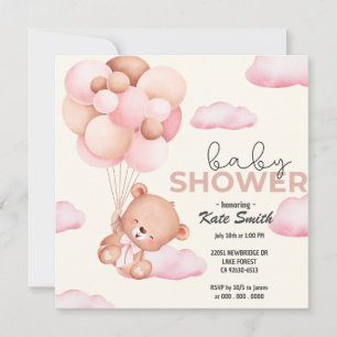 Teddy Bear Baby Baby Shower Announcement