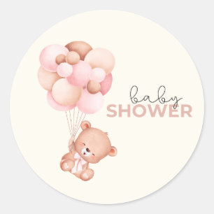 Teddy Bear Baby Baby Shower Classic Round Sticker
