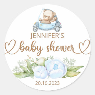 Teddy Bear Baby Bear Baby Shower Classic Round Sticker