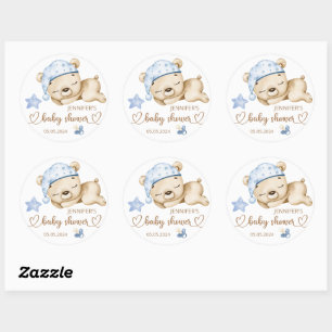Teddy Bear Baby Bear Baby Shower Classic Round Sticker