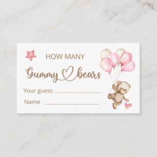Teddy Bear Baby Bear Baby Shower Enclosure Card