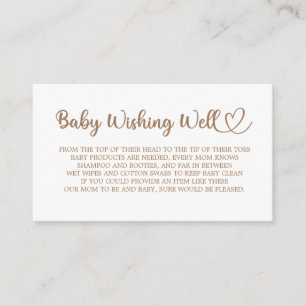 Teddy Bear, Baby Bear, Baby Shower, Wishing Well, Enclosure Card