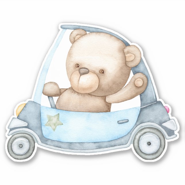 Teddy Bear Baby Bear Cute Animal Sticker (Front)