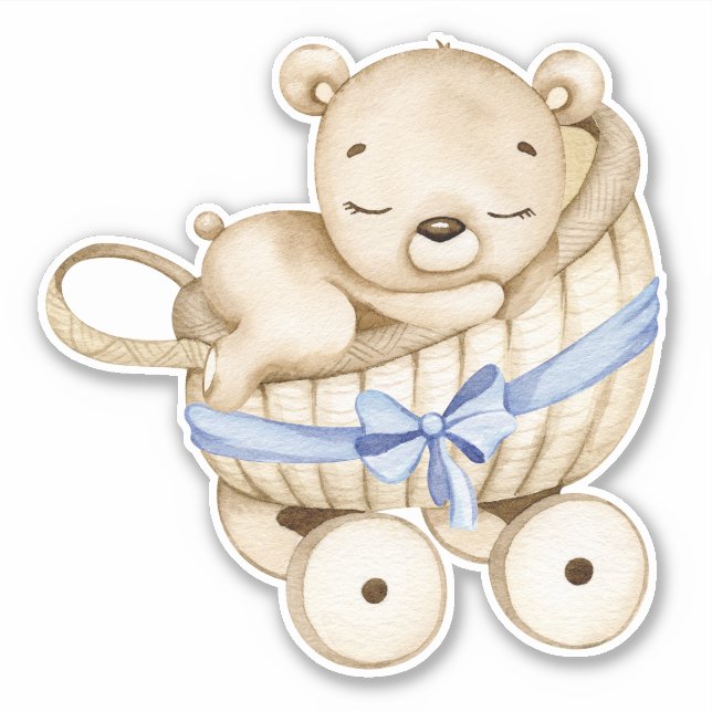 Teddy Bear Baby Bear Cute Animal  Sticker (Front)