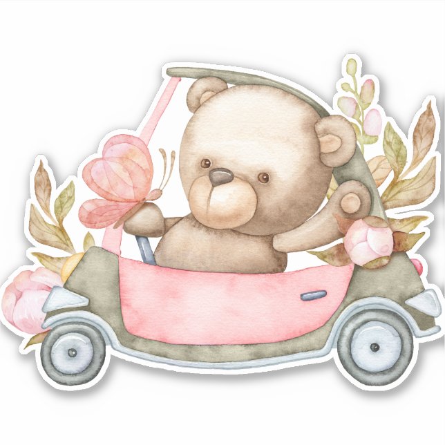 Teddy Bear Baby Bear Cute Animal  Sticker (Front)