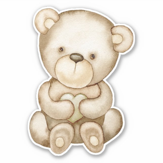 Teddy Bear Baby Bear Cute Animal  Sticker (Front)