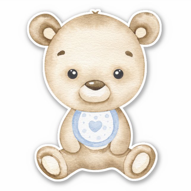 Teddy Bear Baby Bear Cute Animal  Sticker (Front)
