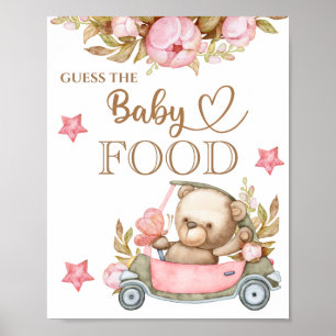 Teddy Bear Baby Bear “Guess the Baby Food” Poster