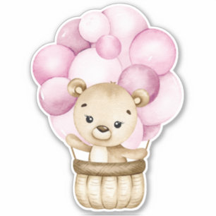 Teddy Bear Baby Bear Pink Cute Animal Sticker