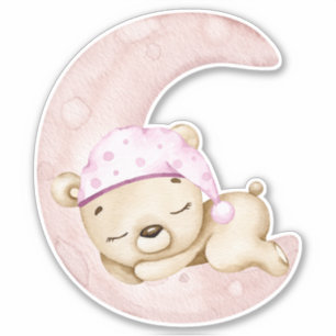 Teddy Bear Baby Bear Pink Cute Animal Sticker