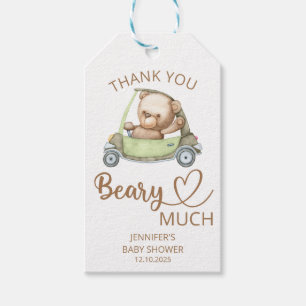 Teddy bear baby bear Thank you beary much Gift Tag